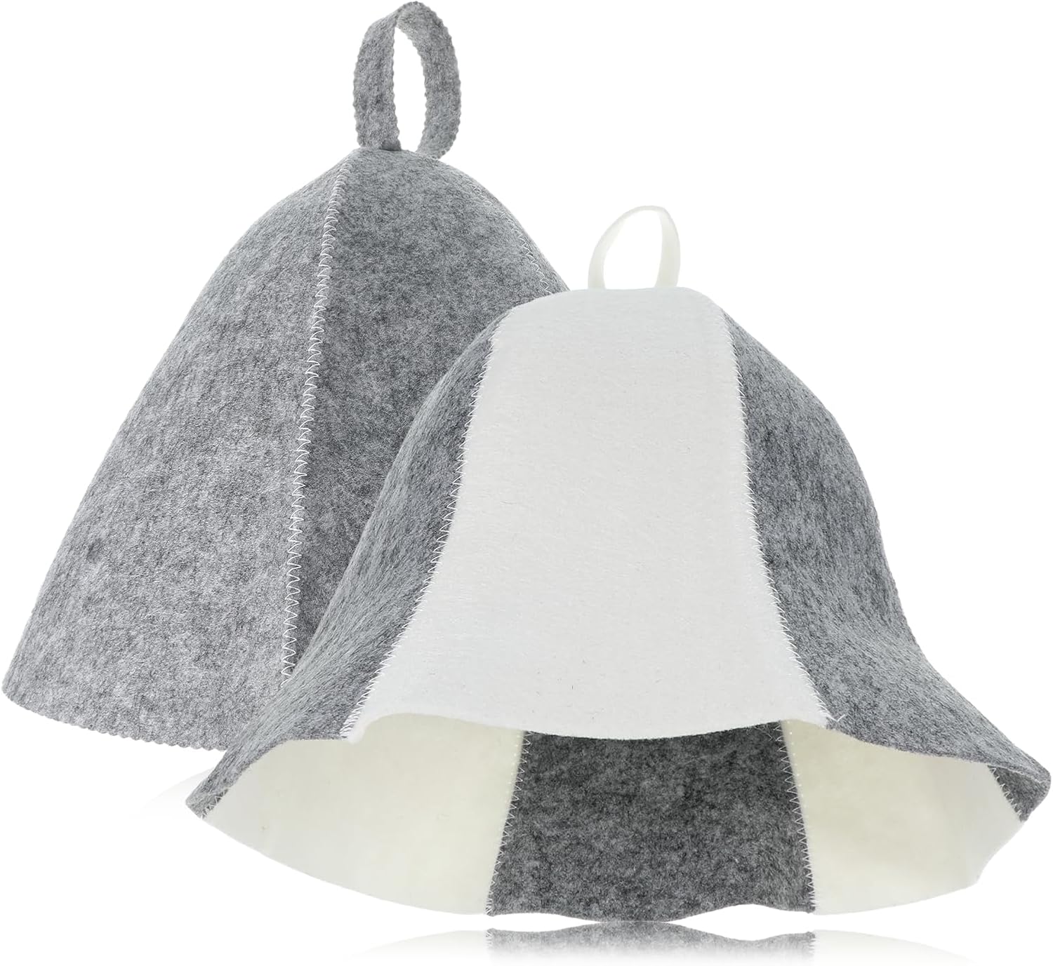 2Pcs Sauna Hat, Felt Sauna Cap for Women Men, Unisex Saunas Hat for Protect Hair, Bathroom Accessories