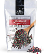 The Spice Lab Rainbow Peppercorns - Mixed Peppercorns Whole – 1 Pound Resealable Bag - Kings Peppercorn Medley - All Natural OU Kosher Gluten Free - Rainbow Peppercorns For Grinder Refill
