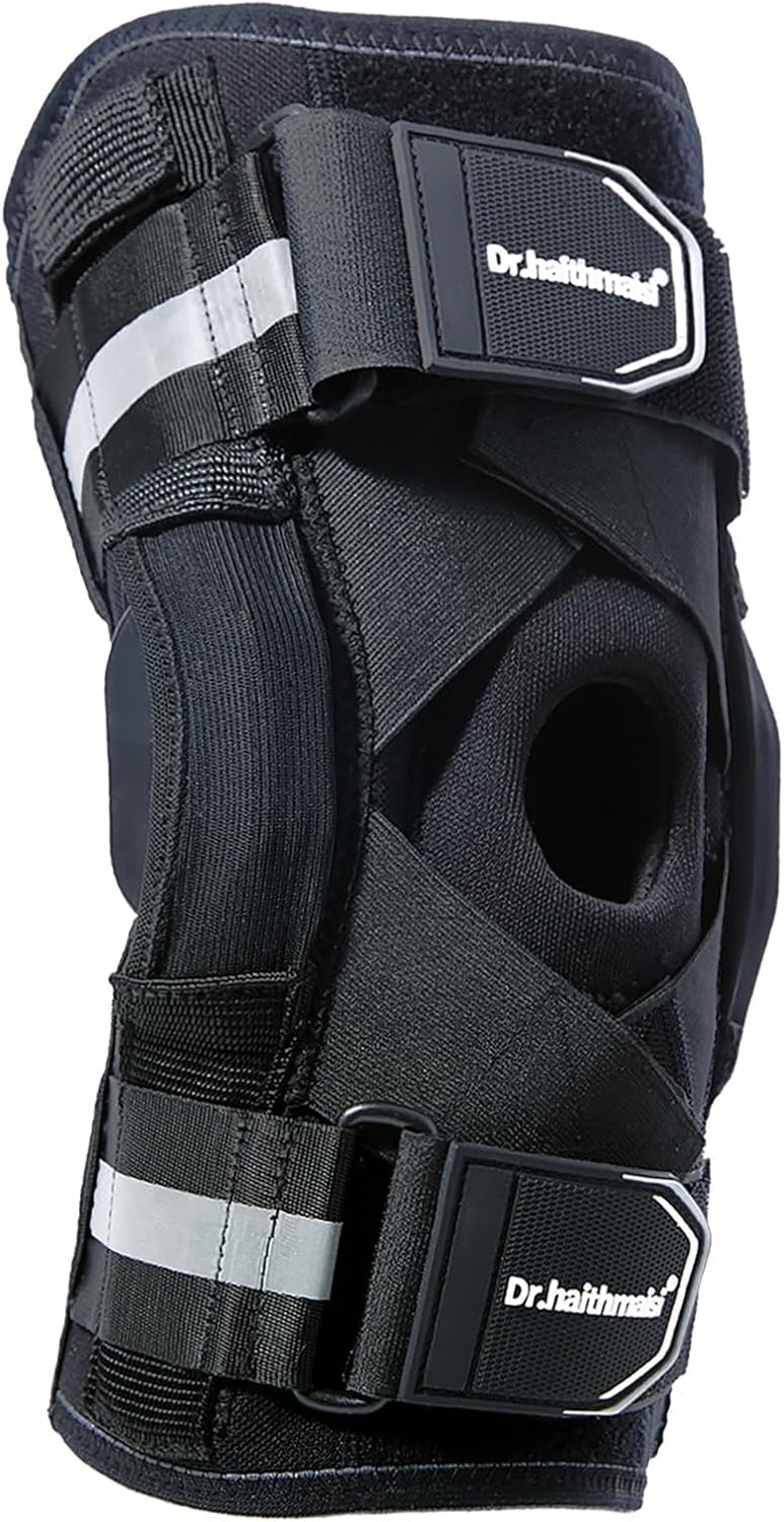 Professional Knee Brace for Men & Women - Hinged Support for Knee Pain, Arthritis, Meniscus Tear, ACL Injury - Breathable, Adjustable, Stabilizing Compression Sleeve for Running, Sports, Workout (Medium)