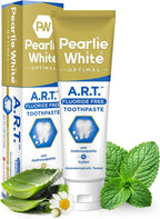 Pearlie White Active Remineralization Fluoride Free Toothpaste - 3.8oz/110gm - Hydroxyapatite Toothpaste for Tooth Enamel Repair - Contains Xylitol - Helps Remove Stains - 1 Pack