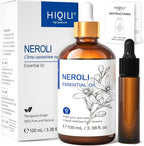 HIQILI Neroli Essential Oil 3.38 Fl Oz, Pure Natural Neroli Oil for Skin, Diffuser, Includes 10ML Travel Bottle - 100ML