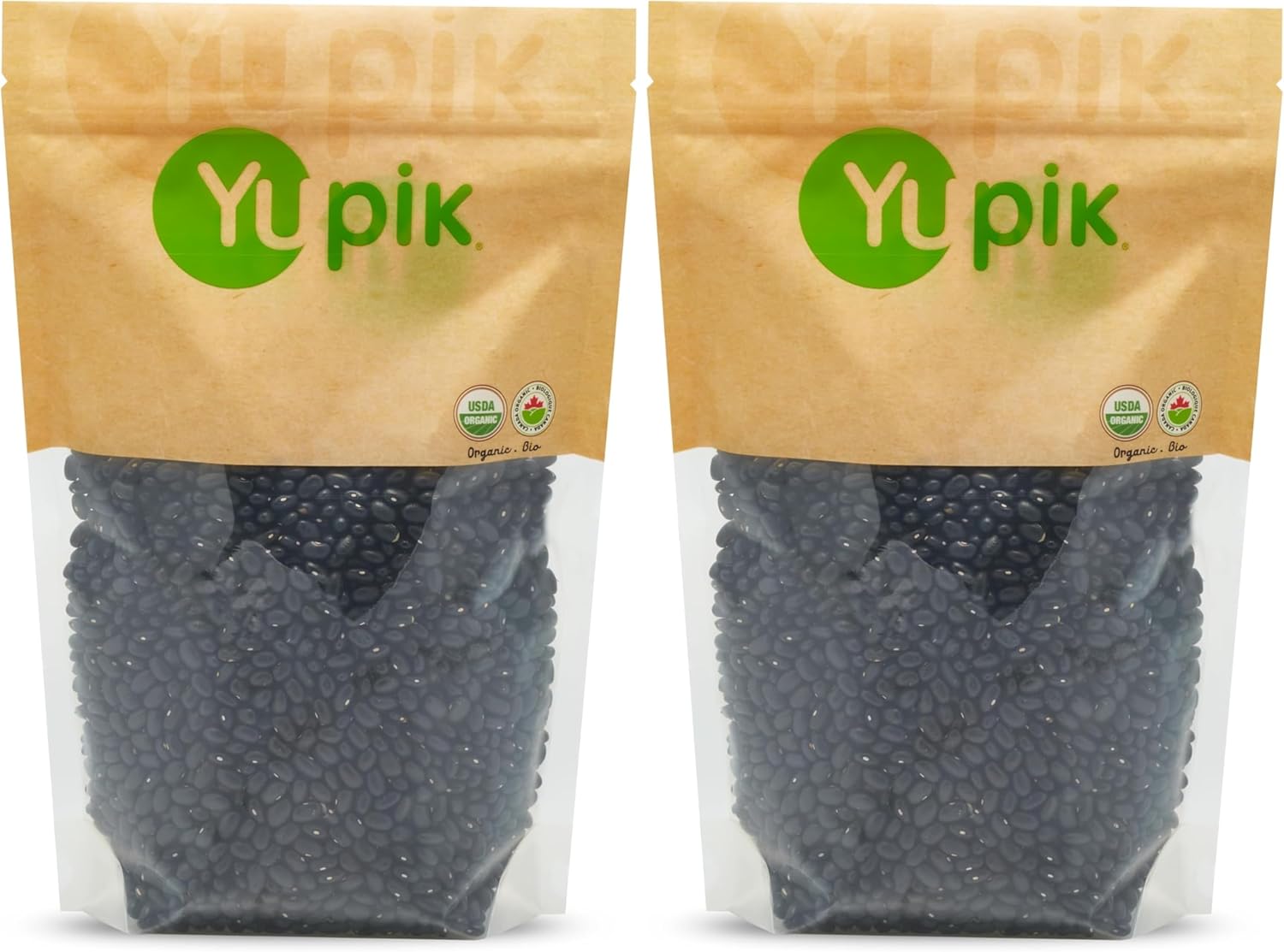Yupik Organic Black Turtle Beans, 2.2 Lb, Non-GMO, Vegan, Gluten-Free (Pack of 2)