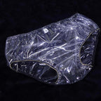 Transparent Plastic Waterproof Panty Cover Adult Incontinence Plastic Pants, Adult Plastic Triangle Pants，Super Soft PVC Diaper Cover/Waterproof Reusable Anti-Leakage (Women, Medium)