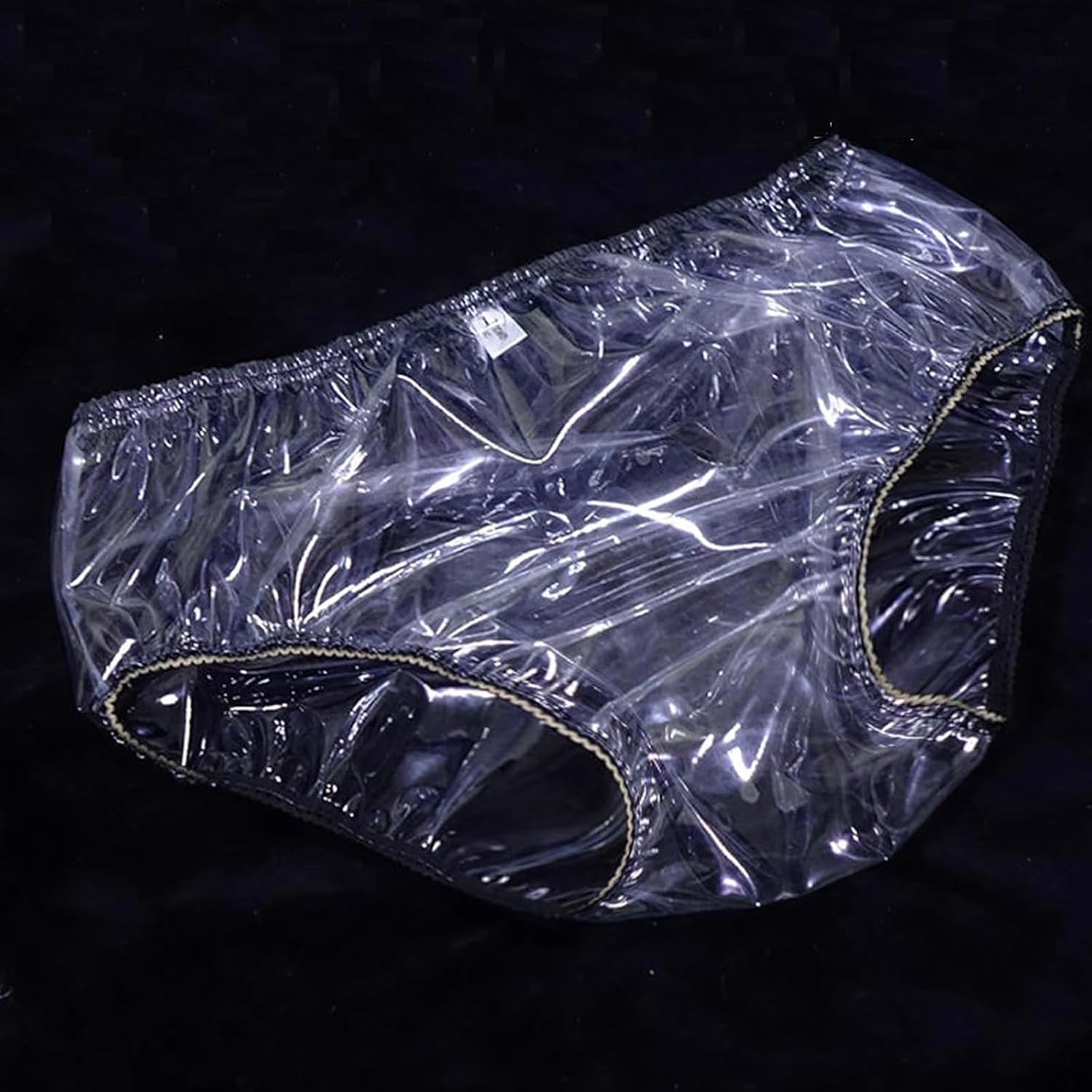 Transparent Plastic Waterproof Panty Cover Adult Incontinence Plastic Pants, Adult Plastic Triangle Pants，Super Soft PVC Diaper Cover/Waterproof Reusable Anti-Leakage (Women, Medium)