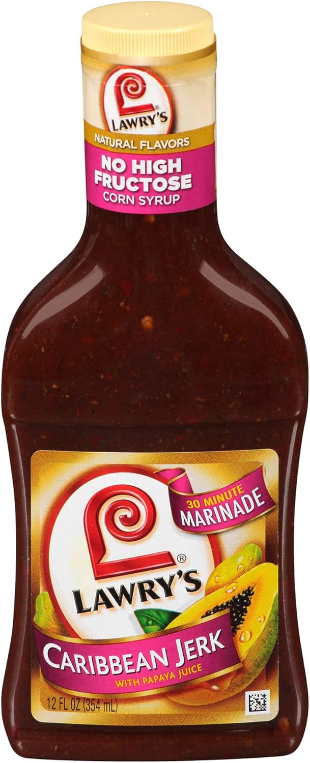 Lawry's Caribbean Jerk with Papaya Juice Marinade, 12 fl oz (Pack of 6)