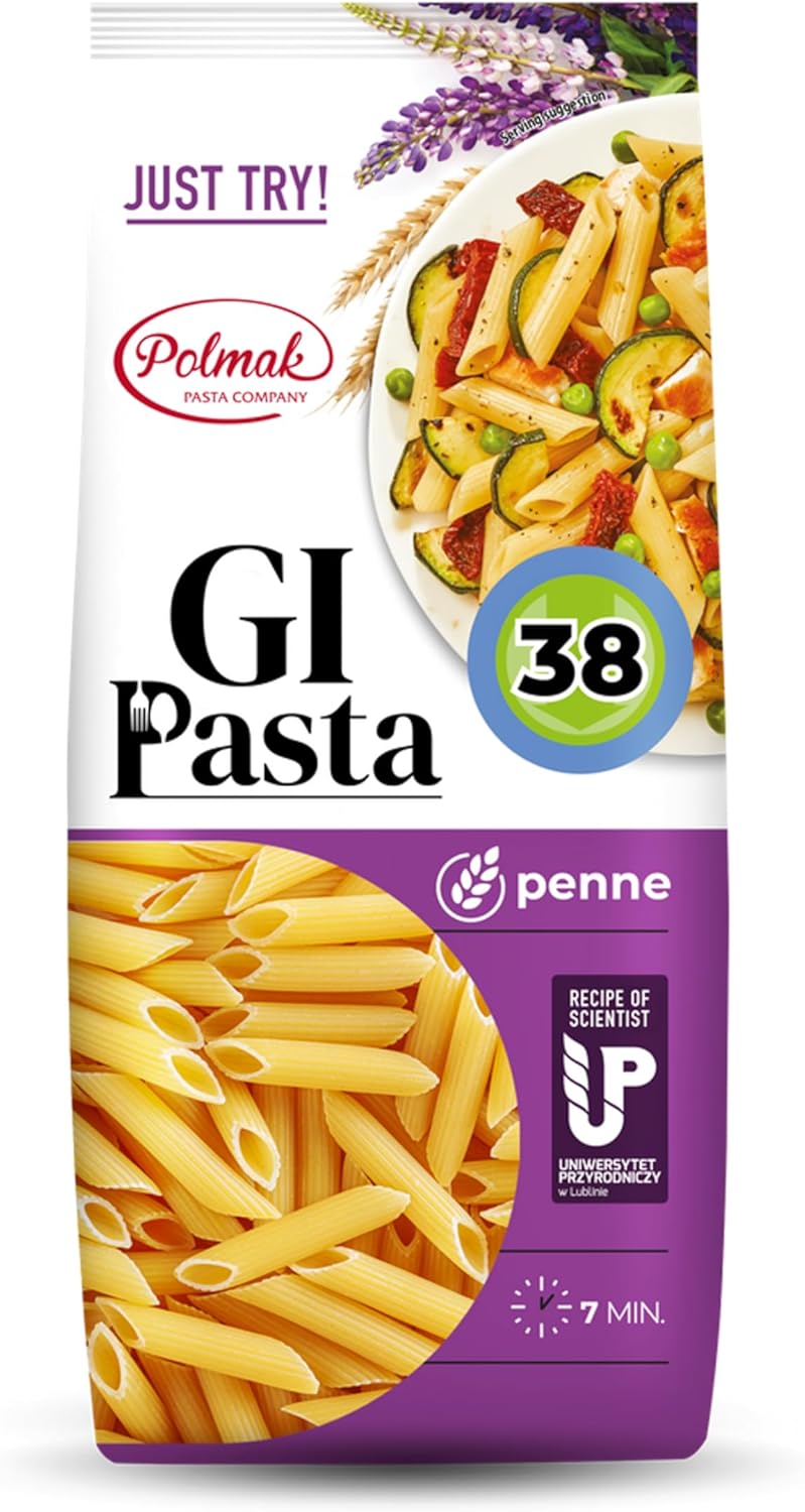 GI Pasta Penne, 8.8 oz | Low Glycemic, Premium Italian-Style Dry Pasta for Cooking, Perfect for Sauces and Everyday Meals