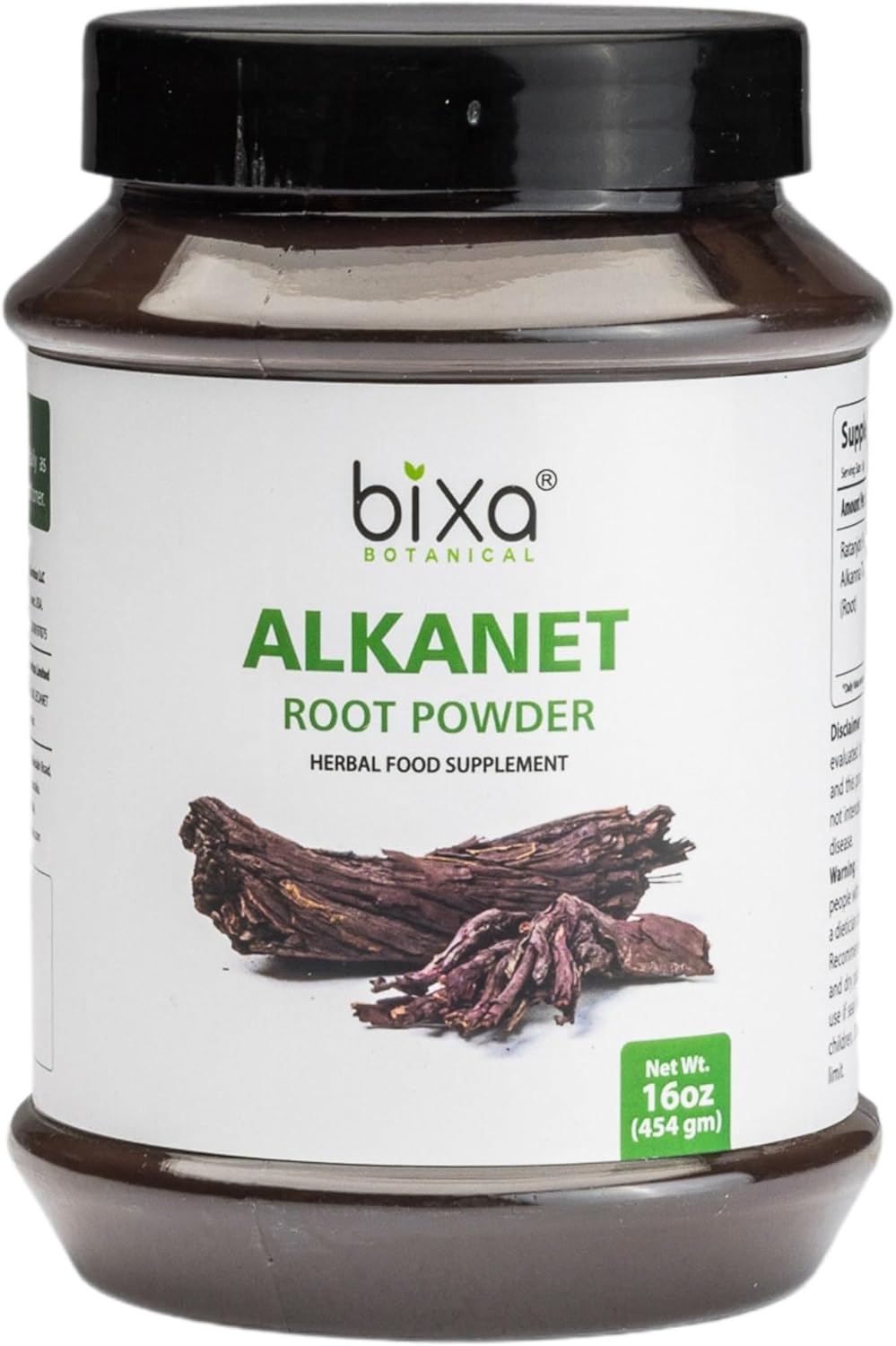 bixa BOTANICAL Alkanet Root Powder (Ratanjot/Arnebia Nobilis) Antioxidant | Gluten Free, Non-GMO, Steam Treated, Vegan, 100% Pure | 1 Pound / 16 Oz.