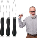 3PCS Easy One-Handed Button Hook for Seniors - Comfort Grip Button Assist Tool - Dressing Aid for Shirts, Pants, Dresses, Coats and Arthritis Hands