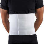 OTC Abdominal Binder, 10-Inch Chest and Rib Panel Support for Men and Women, Elastic, White, 3X-Large