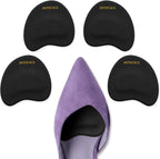Ball of Foot Cushions Shoe Inserts: Metatarsal Pads for Women - Anti-Slip Forefoot Inserts for High Heel Footwear, One Size Fits All, 2 Pairs (4, Black)