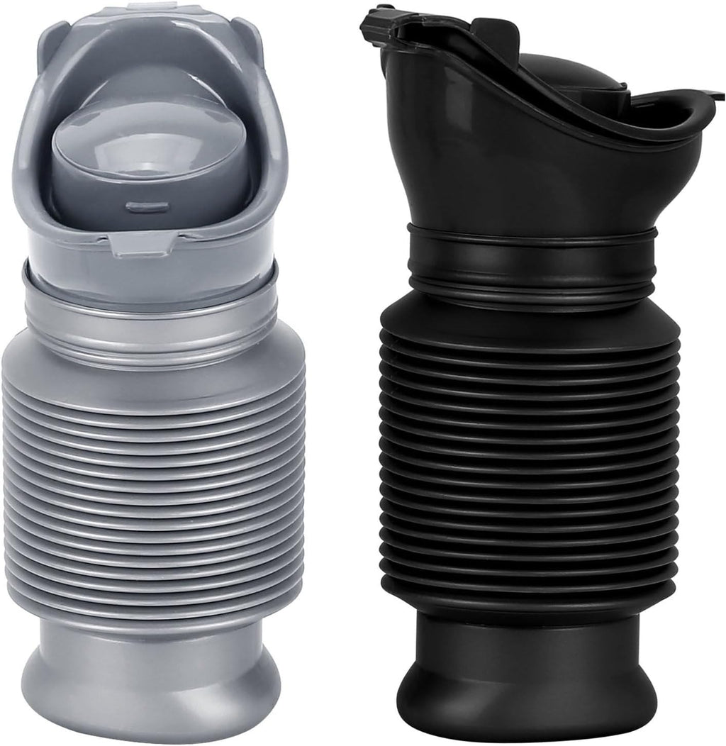 Portable Urinal for Men Women, Spill Proof Travel Emergency Urinal Bottle, Leak-Proof Collapsible Urinals, Personal Car Pee Bottle for Camping, Road Trips, Drivers, Seniors, Kids