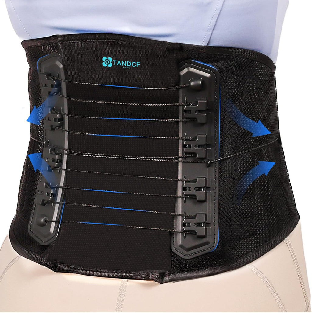 Back Brace for Lower Back Pain Relief with Pulley System,Lumbar Support Belt for Men & Women with Bionic Support System, Ergonomic Design and Lightweight Skin Friendly Material (L)