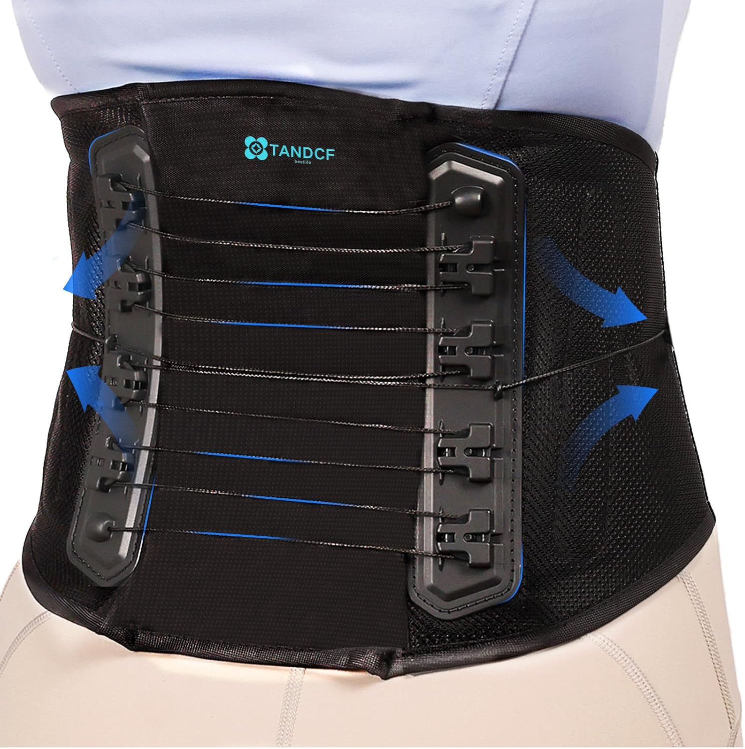 Back Brace for Lower Back Pain Relief with Pulley System,Lumbar Support Belt for Men & Women with Bionic Support System, Ergonomic Design and Lightweight Skin Friendly Material (L)