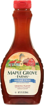 Maple Grove Farms, Syrup, Sugar Free, Maple Flavor, 12 Ounce (Pack of 12)