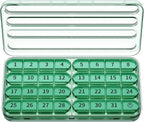 Zoksi Monthly Pill Organizer 1 Time a Day, 30 Day Pill Box Organizer Once a Day, One Month Large Pill Case for Travel, 31 Day Daily Medcine Container for Vitamins, Supplement & Medication (Olive)