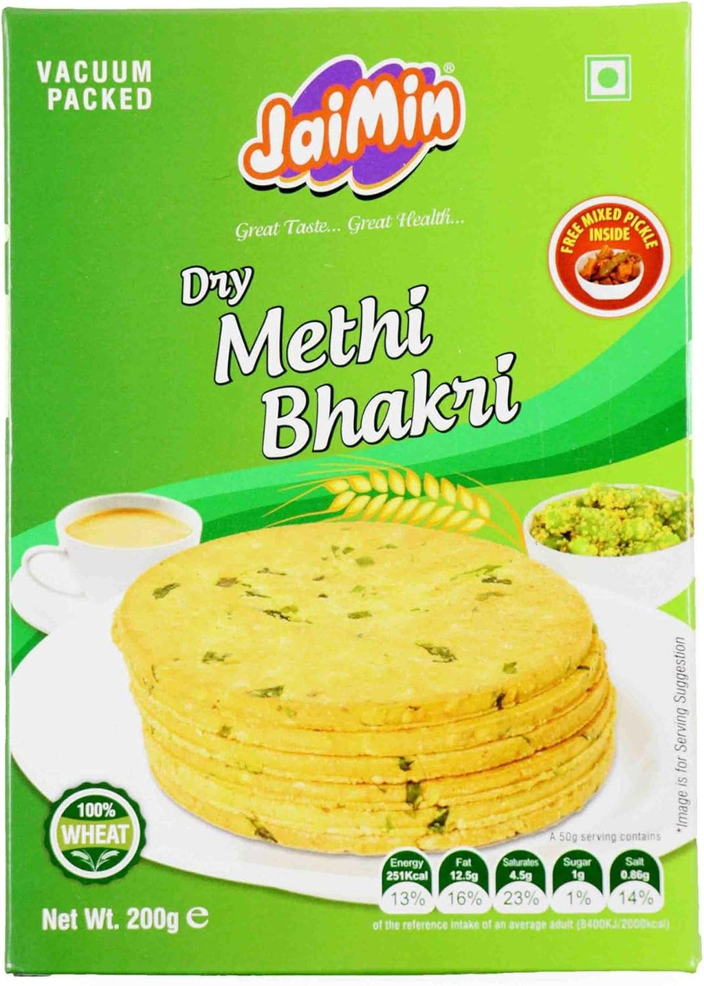 Jaimin Dry Methi Bhakri - 200g - (pack of 3)