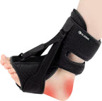 Plantar Fasciitis Night Splint and Brace, Upgraded Planters Facetious Relief, Foot Drop and Achilles Tendonitis Relief Brace. Night Splint for Plantar Fasciitis Women and Men, Black
