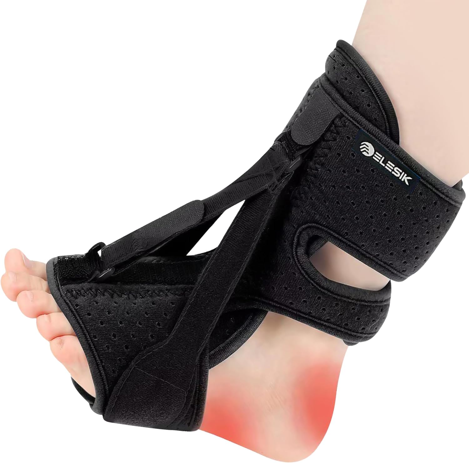 Plantar Fasciitis Night Splint and Brace, Upgraded Planters Facetious Relief, Foot Drop and Achilles Tendonitis Relief Brace. Night Splint for Plantar Fasciitis Women and Men, Black