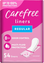 Carefree Panty Liners, Regular Liners, Wrapped, Unscented, 54ct