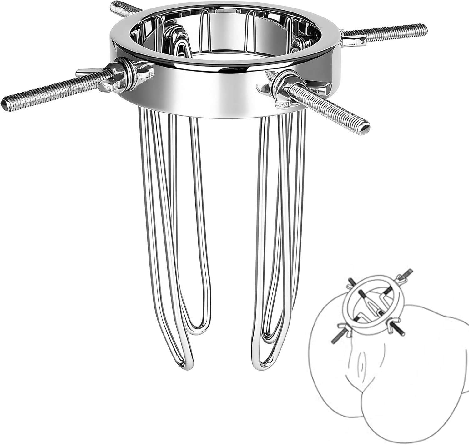 4 Beads Adjustable Anal Plug & Dilator, Anal Expander Vaginal Expander Anal Stretcher BDSM Toy Private Massager with Smooth Design, Anal Plug Anal Toys for Men,Women and Beginners Adult SM Accessory