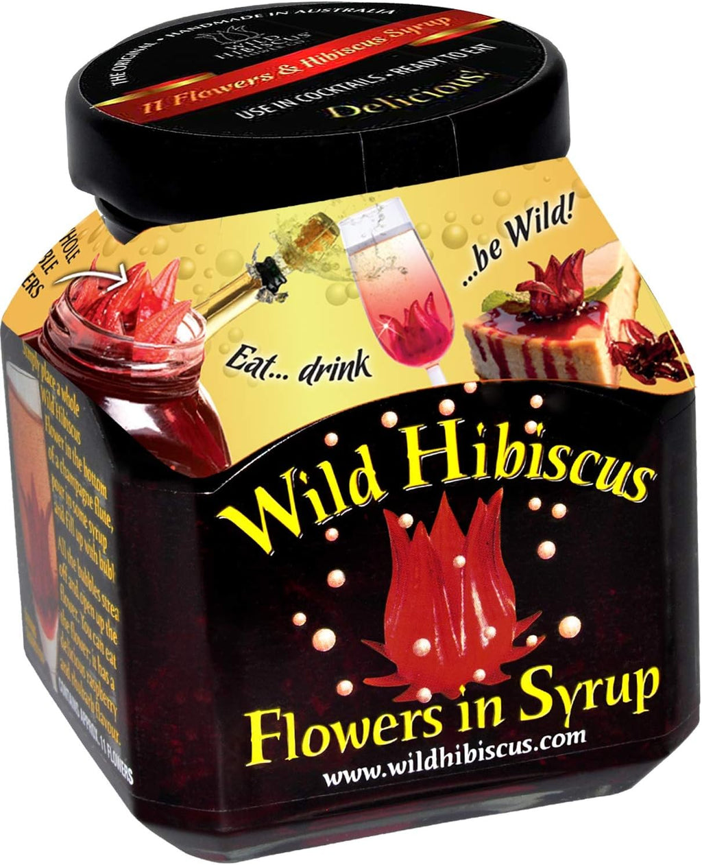Wild Hibiscus Flowers in Syrup - 8.8 oz (250 g)