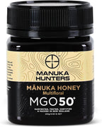Manuka Hunters/MGO 50+ Certified New Zealand Manuka Honey - 100% Pure Natural Sweetener - Gluten, Dairy Free - Ideal for Tea, Coffee, Smoothies, and Baking - Sustainable - 8.8oz/250g Jar