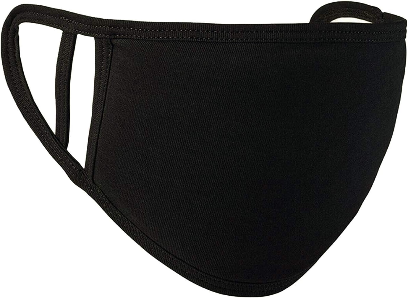 Trimming Shop Kids Face Mask Reusable Washable Face Covering for Children 2 Ply Face Mask, Cotton Face Mask Breathable Safety Mask Protection from Pollution, Black, 14cm x 10cm, 1pc