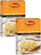 Shan Chinese Egg Fried Rice Oriental Seasoning Mix 1.23 oz (35g) - Spice Powder for Stir-Fried Eggs with Vegetables & Rice - Suitable for Vegetarians - Airtight Bag in a Box (Pack of 2)