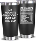 NewEleven Fathers Day Gift For Grandpa - Grandpa Gifts From Granddaughter, Grandson - Unique Birthday Present Ideas For Grandfather, New Granddad, Promoted To Granddad, Grandchildren - 20 Oz Tumbler