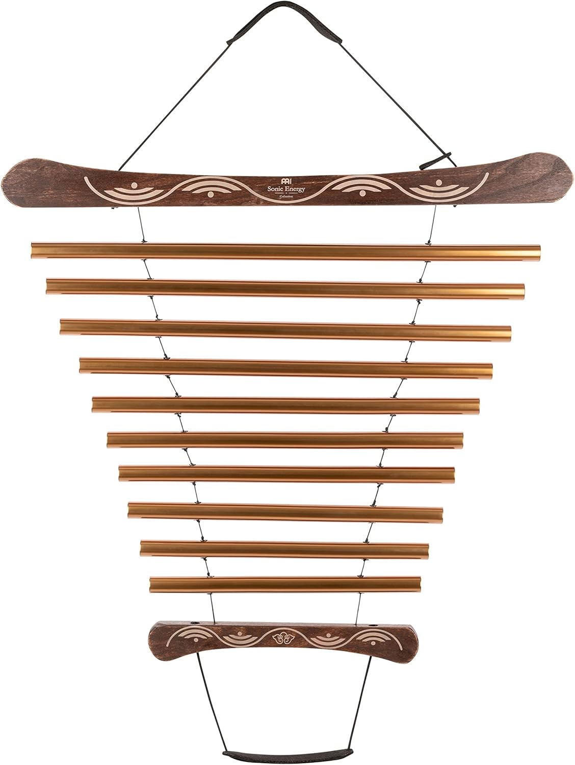 Meinl Sonic Energy Meditation Flow Chimes for Relaxing Sound Healing with Mallet and Bag, 2-Year Warranty (MFC10GMAB), Bronze