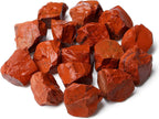 MAIBAOTA Natural Red Jasper Stone Raw Crystals Bulk Healing Crystal Stones 1" Raw Rough Gemstones Rocks for Tumbling Polishing Cutting