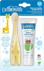 Dr. Brown's Infant-to-Toddler Toothbrush, Giraffe & Strawberry Toothpaste Set