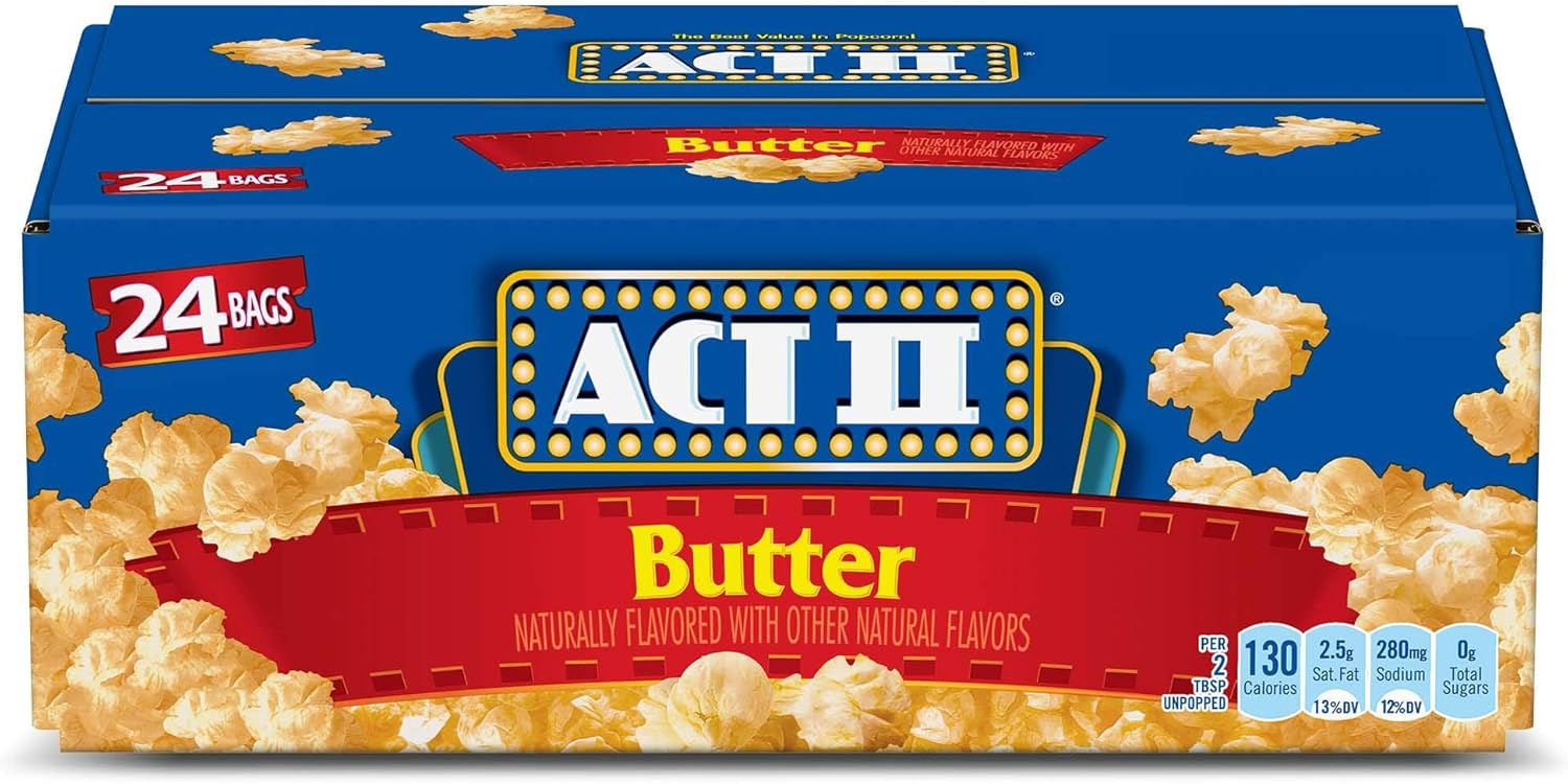 Act II Butter Microwave Popcorn, 2.75 oz. Bags (Pack of 24)