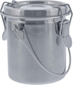 U.S. Art Supply Stainless Steel Leak-Proof Deluxe Paint Brush Washer with Wash Tank, Clip-On Lid, and Strainer Cup - Oil Paint Brush Cleaner for Artists