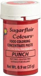 Sugarflair Food Coloring Concentrate Paste, 25 Grams Punch