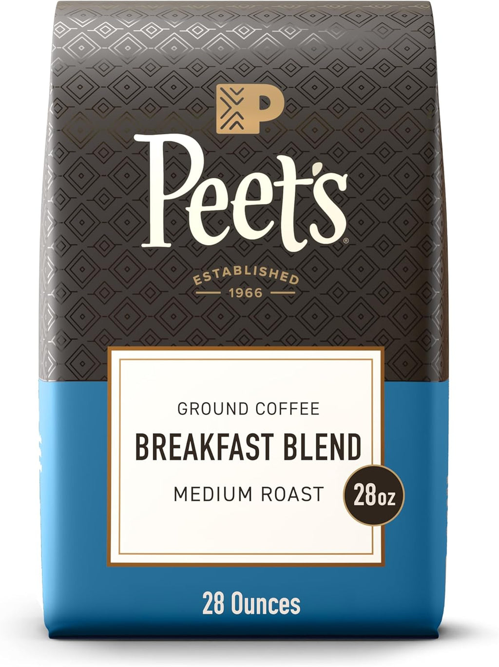 Peet's Coffee, Medium Roast Ground Coffee, 100% Arabica Coffee - Breakfast Blend 28 Ounce Bag