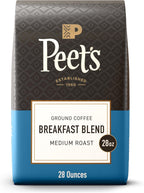 Peet's Coffee, Medium Roast Ground Coffee, 100% Arabica Coffee - Breakfast Blend 28 Ounce Bag