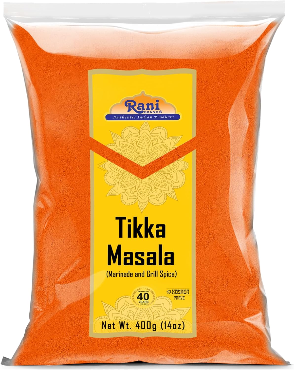 Rani Tikka Masala Indian 7-Spice Blend 14oz (400g) ~ All Natural | Salt-Free | Vegan | No Colors | Gluten Friendly | NON-GMO | Kosher | Indian Origin