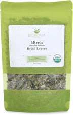 Biokoma Organic Birch Leaf Tea Loose Dried Leaves 50g 1.76oz - Detox Support Digestion Immunity Herbal Tea - USDA Organic - Resealable Moisture Proof Pouch - No Additives - Non GMO - Kosher