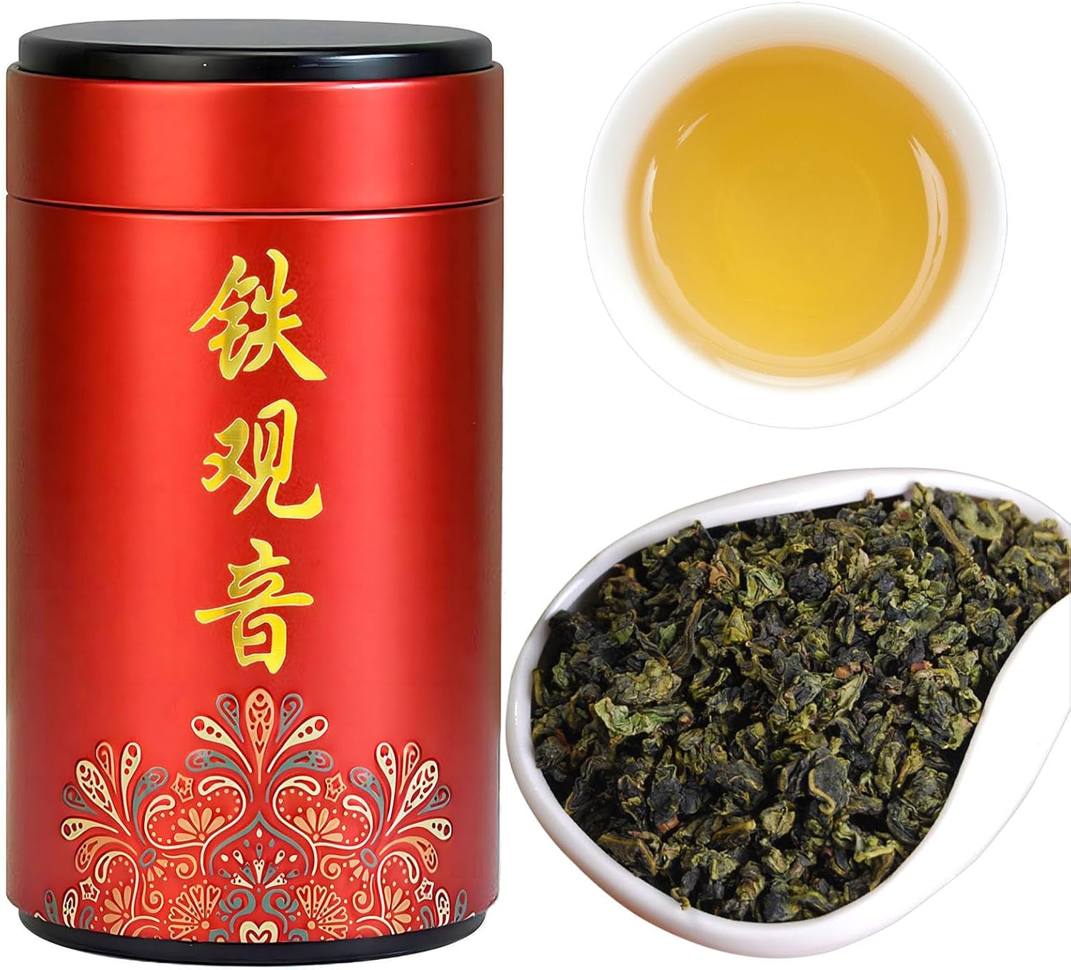 CHADUO Anxi Tieguanyin tea,Tie Guan Yin Oolong Tea 5.3oz/150g Anxi Iron Goddess Tea Floral Aroma Tieguanyin Wu Long Green Tea 安溪特级铁观音 浓香乌龙茶