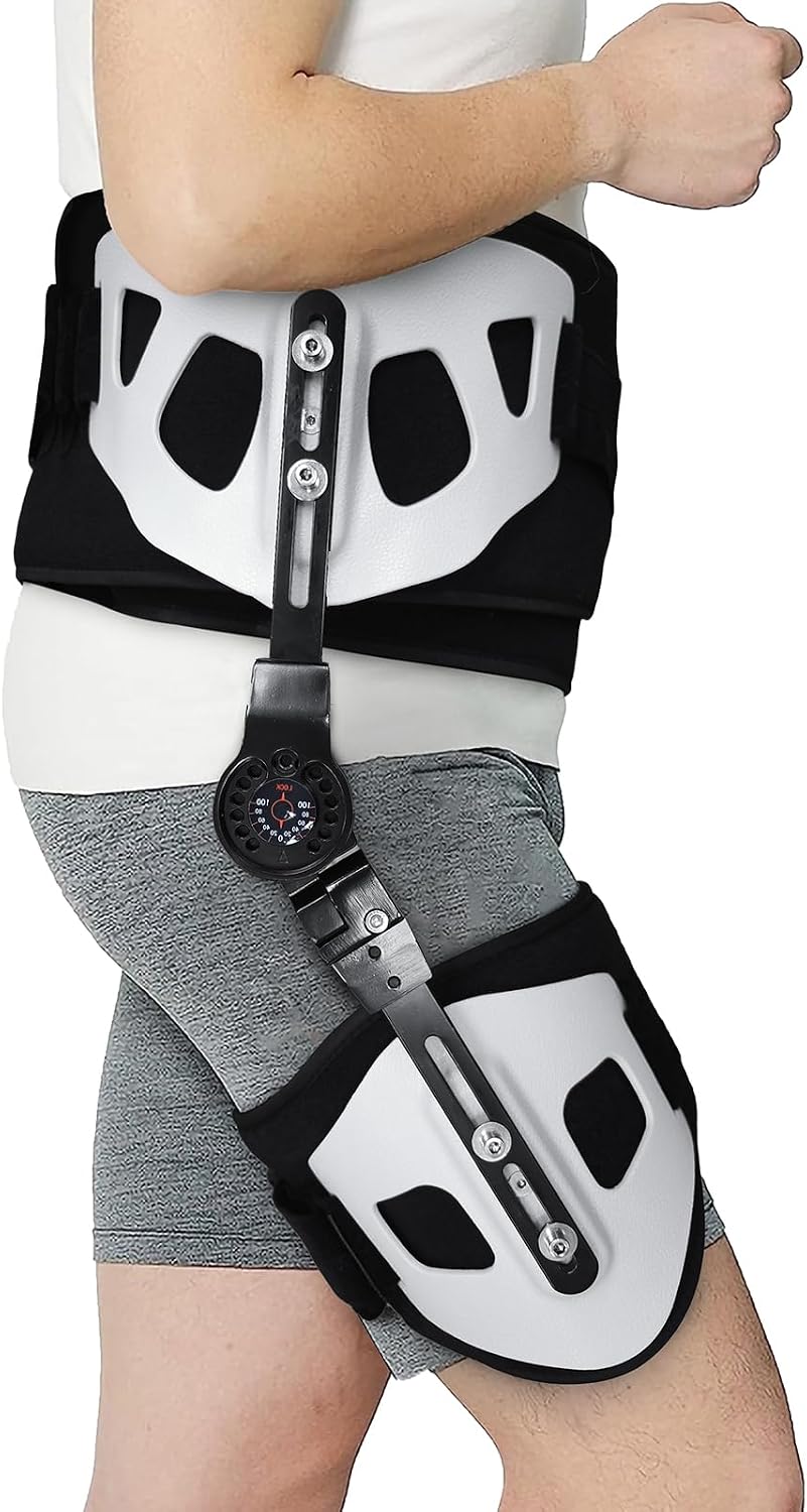 Hip Brace for Women and Men, Support Abduction ROM Post Op Adjustable Hip Brace for Sciatica Pain Relief Protector Stabilizer for Joint Pain