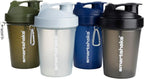 Smartshake Lite 4-Pack Protein Shaker Bottle 400 ml | 13.5 oz - Leakproof Screw-on Lid - BPA Free – Unisex - Mist Grey, Army Green, Black, Navy Blue | 4-Pack, Leakproof, Screw-on Lid, BPA Free, Unisex