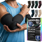 Modvel 2 Pack Elbow Brace for Tendonitis and Tennis Elbow Brace for Women and Men, Elbow Compression Sleeve for Pain Relief and Recovery – Elbow Sleeves Weightlifting Men, Sports & Workout, Arm Brace
