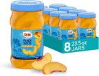 Dole Jarred Peaches Sliced Yellow Cling in 100% Fruit Juice, 23.5 Ounce Jar (Pack of 8)