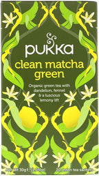Pukka Organic Herbal Tea Clean Matcha Green 20 Tea Bags
