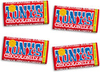 Tony’s Chocolonely Belgian Milk Chocolate Candy Bar, Pure Chocolate Bars for Snacks, Party Favors, Gifts, or Gift Basket, 32% Cacao, Made From Quality Fairtrade Cocoa, 4 Bars, 6.35 Oz Each