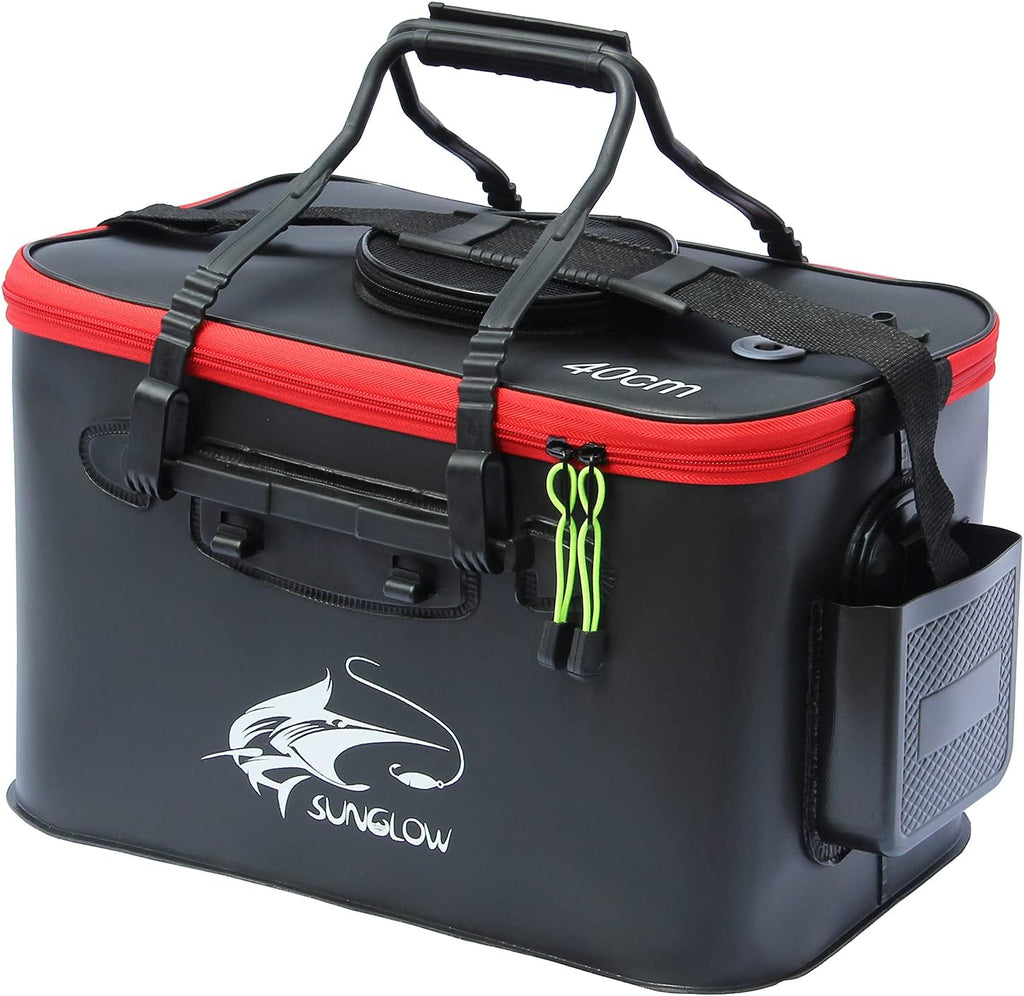 Grneric Fishing Bucket, 6Gallon/8Gallon/10Gallon Foldable Fish Bucket,Live Fish Container Multi-Functional Live Fish Bait Bucket,Outdoor Camping EVA Fishing Bag and Fish Protection Bucket