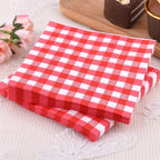 Paper Napkins Disposable Red Checkered Napkins Everyday Red White Gingham Dinner Napkin Cocktail Beverage Napkin for Lunch Picnic BBQ Christmas Halloween Birthday Party Decoration Supplies 40PCS