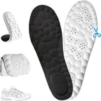 2026 New Steppers Insoles for Men & Women - 4D Cloud Comfort Memory Foam | Super Soft Shock Absorption, Anti-Fatigue & Breathable Design | Replacement Inserts for Work, Running (Black, Men's 8.5-9)
