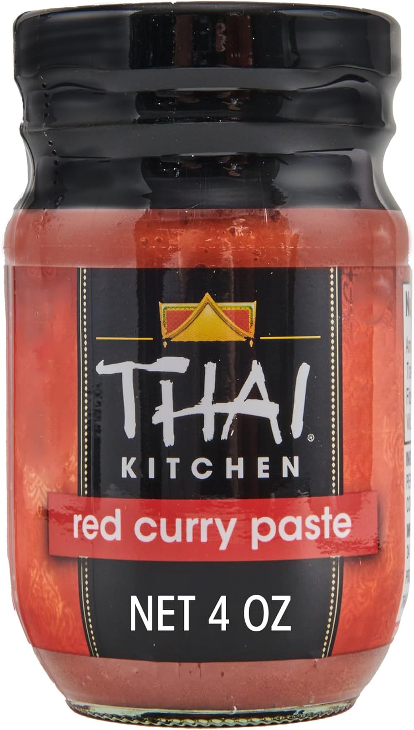 Thai Kitchen Red Curry Paste, Gluten Free, Vegan, Authentic, Non GMO, Hot Heat, For Thai-Inspired Cooking, Stir-Fry, Soups, Curries, and More, 4 oz